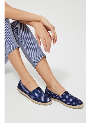 Moodo modré espadrilky s puntíky