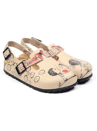 Calceo smetanové/krémové sandály Classic Sandals Love
