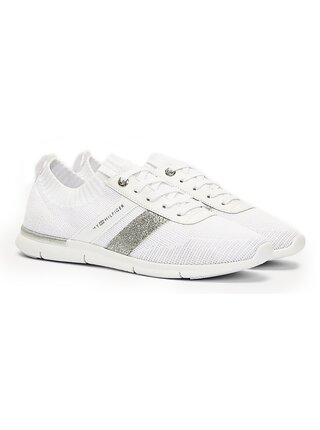 Tommy Hilfiger bílé ponožkové tenisky Feminine Lightweight Sneaker White