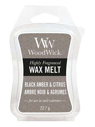 WoodWick vonný vosk do aroma lampy Black Amber & Citrus