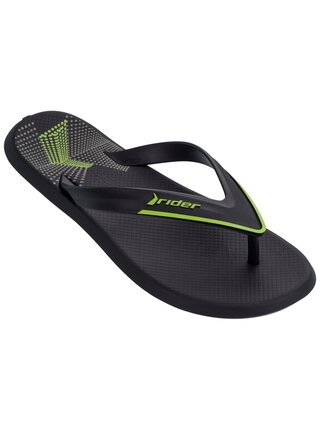 Rider černé pánské žabky R1 Ultra Ad Black/Green
