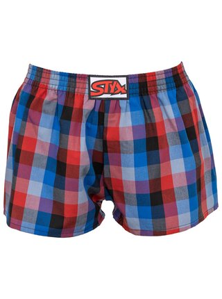 Styx barevné chlapecké kostkované trenýrky s klasickou gumou