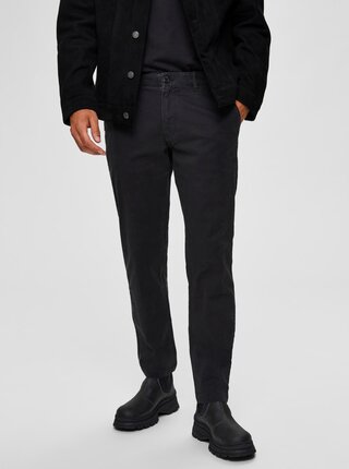 Čierne chino nohavice Selected Homme New Paris