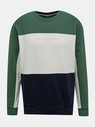 Zeleno-modrá mikina Jack & Jones Pro