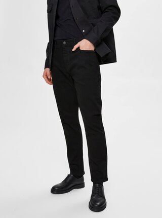 Čierne slim fit rifle Selected Homme Leon