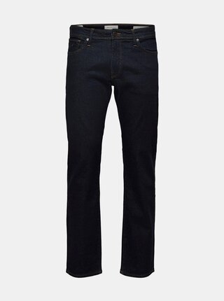 Tmavomodré slim fit rifle Selected Homme Leon