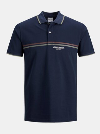 Tmavě modré polo tričko Jack & Jones Shaker
