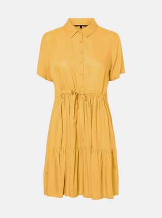 Žlté košeľové šaty VERO MODA Dolca