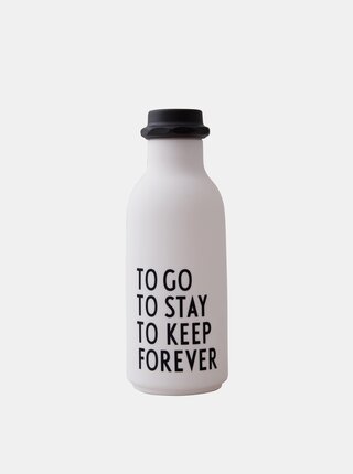 Bílá láhev na pití Design Letters 500 ml