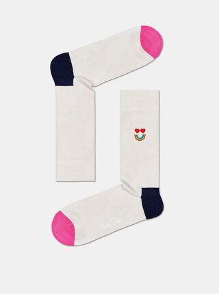 Krémové ponožky Happy Socks Happy Rainbow