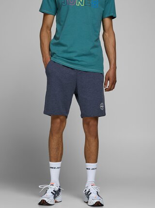 Modré teplákové kraťasy Jack & Jones