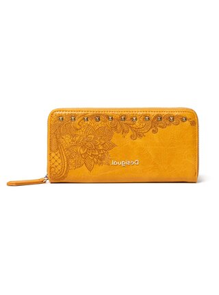 Desigual hořčicová peněženka Mone Martini Zip Around