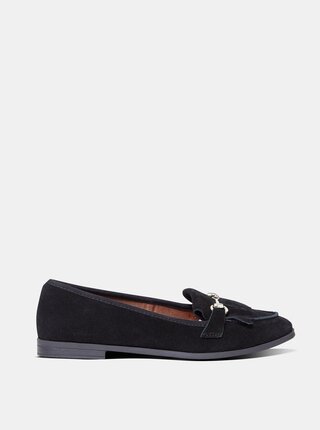 Čierne semišové mokasíny Dorothy Perkins