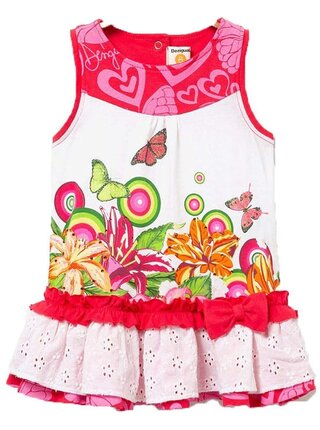 Desigual barevné dětské šaty Vest Mar