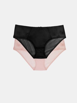 Marimi curvy pentru femei DORINA - negru, roz
