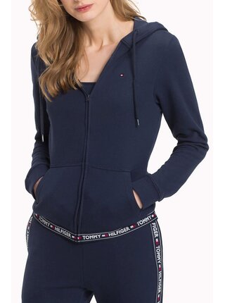 Tommy Hilfiger tmavě modrá mikina na zip Hoody Basic