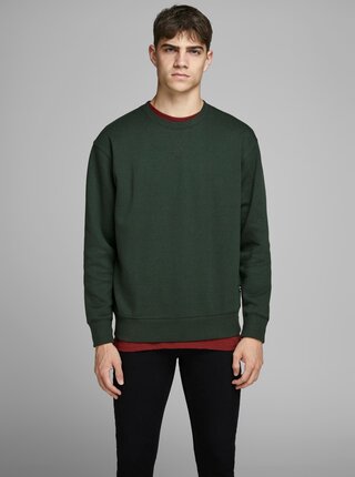 Tmavozelená basic mikina Jack & Jones Soft