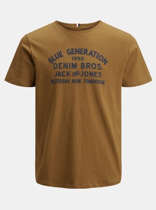Hnědé tričko Jack & Jones Orstandard