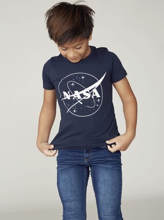 Tmavomodré chlapčenské tričko name it Nasa