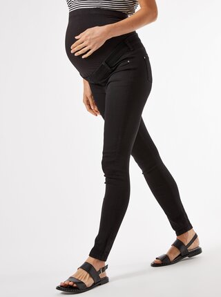 Černé těhotenské skinny fit džíny Dorothy Perkins Maternity