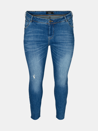 Modré skinny fit džíny Zizzi