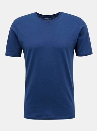 Modré basic tričko Selected Homme The Perfect