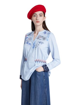 Desigual modrá vypasovaná košile Blus Dante