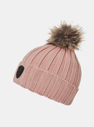 Růžový dámský kulich s příměsí vlny HELLY HANSEN