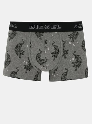 Šedé pánské vzorované boxerky Diesel
