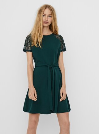 Tmavě zelené šaty VERO MODA Jasmine