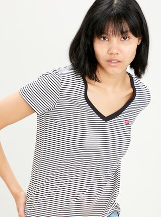 Černo-bílé dámské pruhované tričko Levi's®
