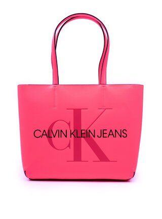 Calvin Klein neonově růžová kabelka Shopper Fluo Pink