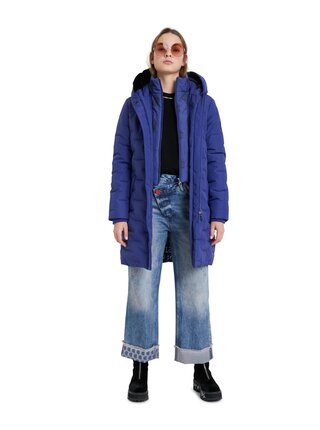 Desigual modrý kabát Padded Anya