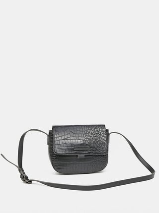 Černá crossbody kabelka s krokodýlím vzorem Claudia Canova