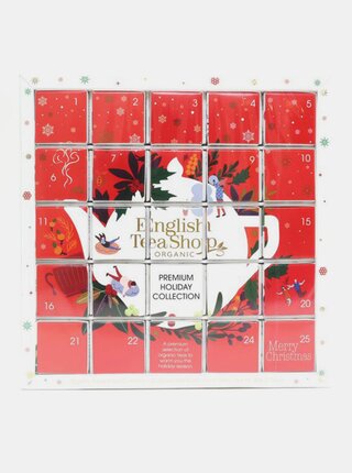Červená vianočná prémiová kolekcia čajov English Tea Shop