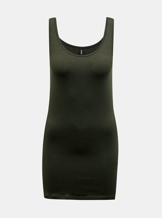 Khaki dlouhé basic tílko ONLY