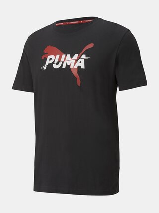 Černé pánské tričko s potiskem Puma