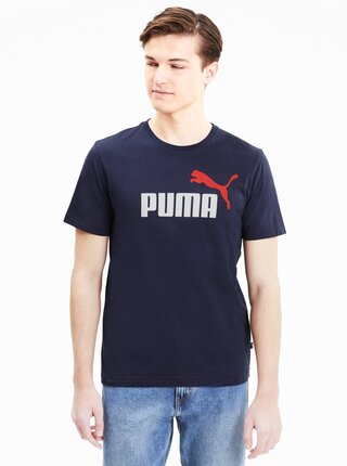 Tmavě modré pánské tričko s potiskem Puma