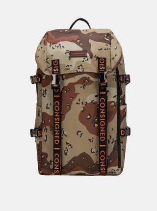 Hnědý pánský maskáčový batoh Consigned