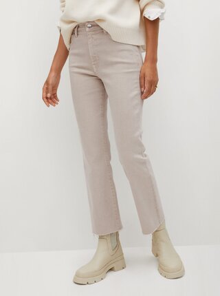 Béžové flare fit džíny Mango