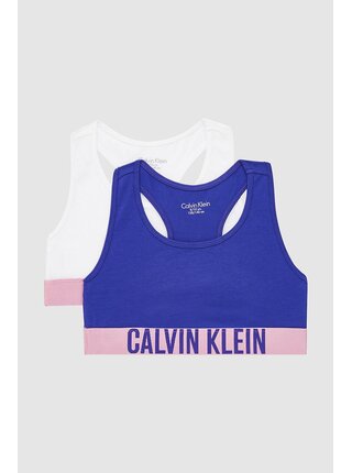 Calvin Klein bílo-fialový 2 PACK podprsenek 2PK Bralette
