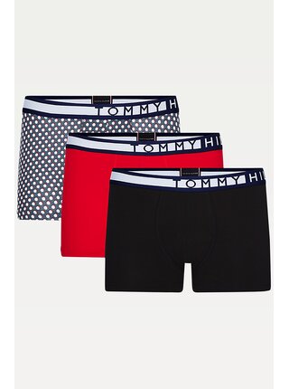 Tommy Hilfiger barevný 3 pack boxerek PVH Black/Tango Red/Dark Slate
