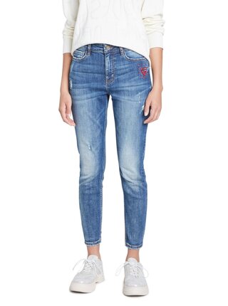 Desigual modré džíny Denim Alba Denim Medium Wash