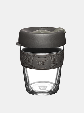 Šedý skleněný cestovní hrnek KeepCup Brew Nitro medium 340 ml