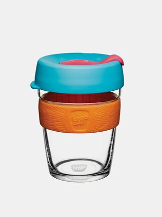 Modrý sklenený cestovný hrnček KeepCup Cloudburst Brew medium 340 ml