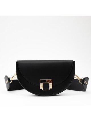 Černá kabelka Loro Oro Moon saddle bag