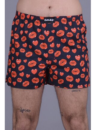 Emes černé pánské trenýrky Kiss
