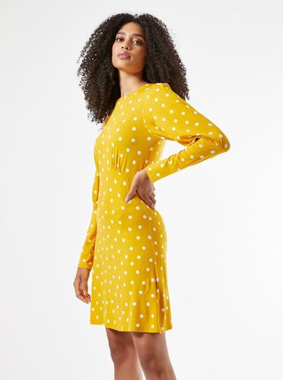 Žluté puntíkované šaty Dorothy Perkins