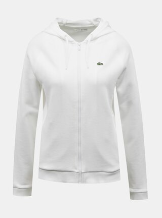 Bílá dámská mikina s kapucí Lacoste