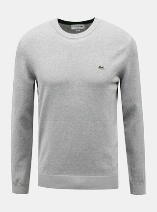 Světle šedý pánský svetr Lacoste